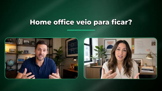 Card com o tema do debate e os dois participantes